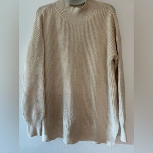 Abound cream turtleneck sweater, large, long sleeve, new with tags, soft, cozy.